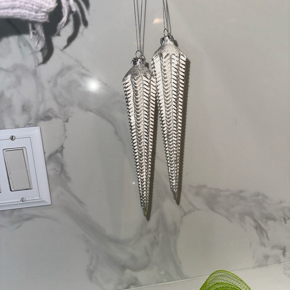 Macy's Silver Holiday Ornaments Set - Picture 5 of 8